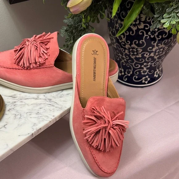 Johnston & Murphy Pink Tassel Loafers 9M NWT - Picture 1 of 7